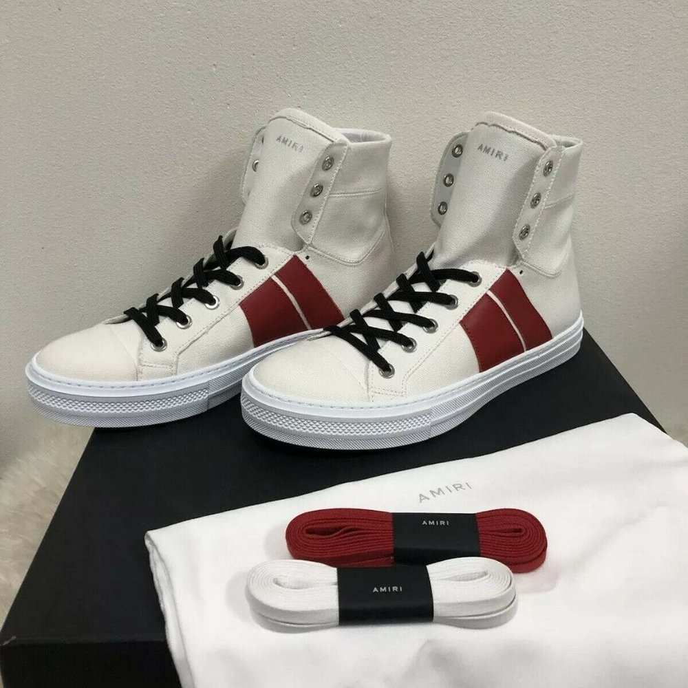 NIB Amiri Men Sunset High Top Bone Skeleton Skel-top Stadium Sneakers 41 US 8